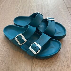 Birkenstock Eva Blue Double Strap Sandals with Buckle